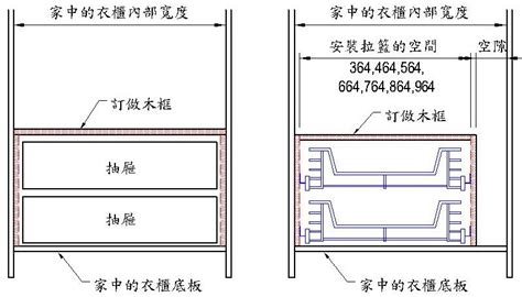 衣櫃拉籃尺寸|